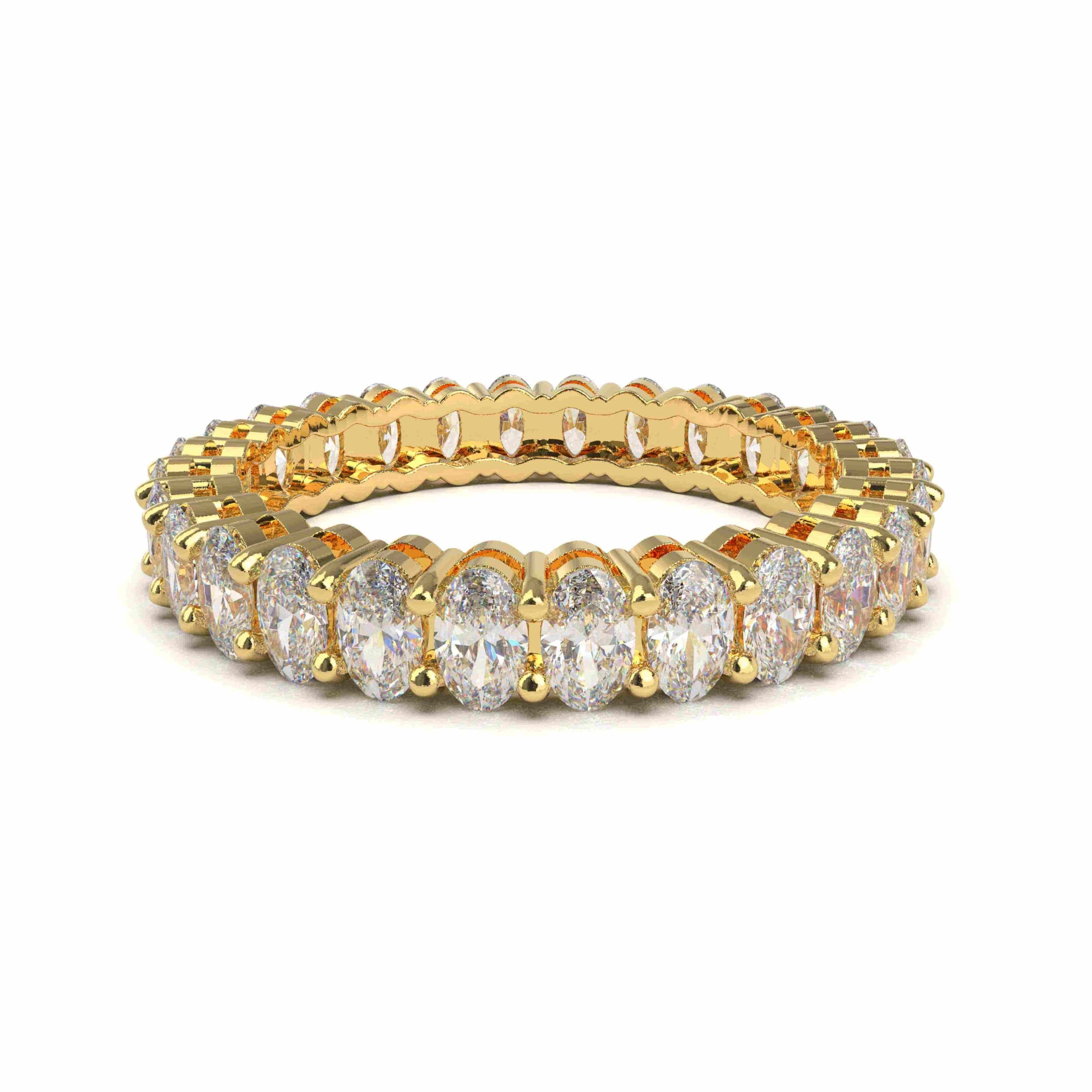 Oval Cut Eternity Ring by Cultive - Yellow Gold