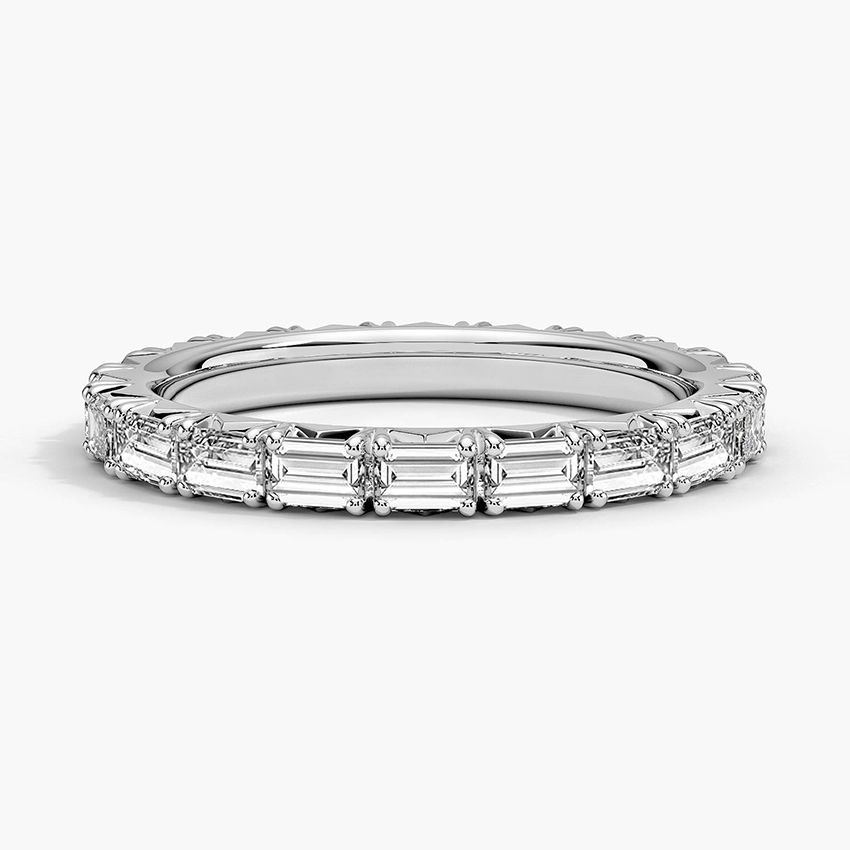 Emerald Cut Lab diamond Eternity Ring by Cultive - White Gold