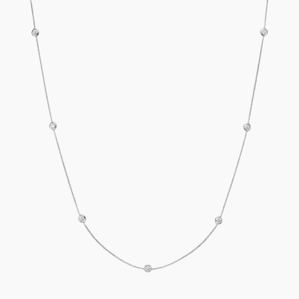 Bezel Strand Lab Diamond Necklace - Top