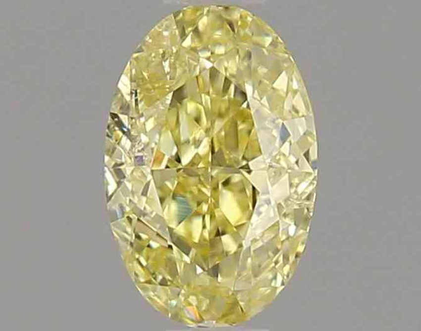 Oval Fancy Colored Yellow Diamond