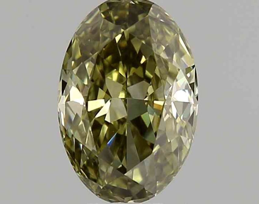 Oval Fancy Colored Dark Yellow Diamond